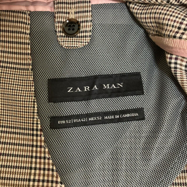 ZARA(ザラ)のZara チェック　テーラードジャケット メンズのジャケット/アウター(テーラードジャケット)の商品写真