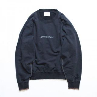 アンユーズド(UNUSED)のstein OVERSIZED REBUILD SWEAT LS NAVY(スウェット)