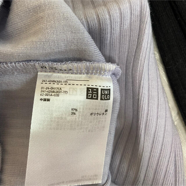 UNIQLO(ユニクロ)のユニクロ　リブボートネックT （長袖） レディースのトップス(カットソー(長袖/七分))の商品写真