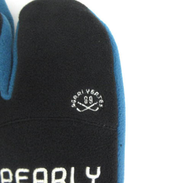 PEARLY GATES(パーリーゲイツ)のパーリーゲイツ 手袋 グローブ フリース ゴルフ ロゴ刺繍 ブラック ブルー メンズのファッション小物(手袋)の商品写真