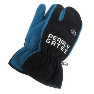 パーリーゲイツ(PEARLY GATES)のパーリーゲイツ 手袋 グローブ フリース ゴルフ ロゴ刺繍 ブラック ブルー(手袋)