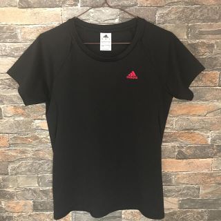 アディダス(adidas)のadidas アディダス Tシャツ　黒(Tシャツ(半袖/袖なし))