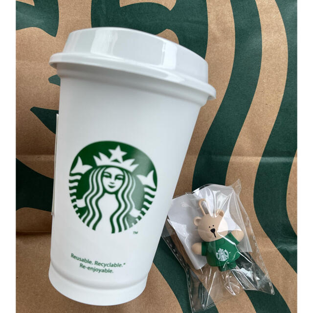 Starbucks Coffee(スターバックスコーヒー)のスタバ　ベアリスタ　キャップ　リユーザブルカップ355ml インテリア/住まい/日用品のキッチン/食器(タンブラー)の商品写真