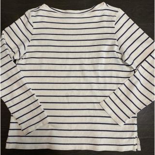 ユニクロ(UNIQLO)のUNIQLO ボーダー ボートネックTシャツ M(カットソー(長袖/七分))