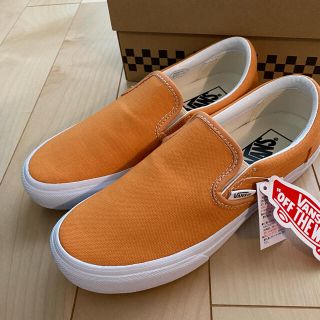 ヴァンズ(VANS)のぱんだ様専用！VANS スリッポン　スニーカー　23.5cm オレンジ(スニーカー)