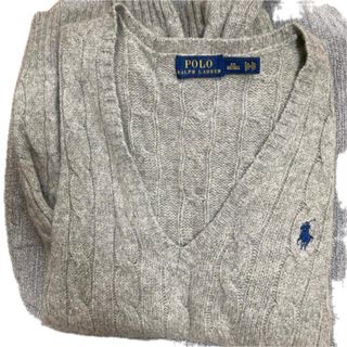 ポロラルフローレン(POLO RALPH LAUREN)のラルフローレン🇺🇸🐎レディースカシミヤVケーブルネックニット(ニット/セーター)