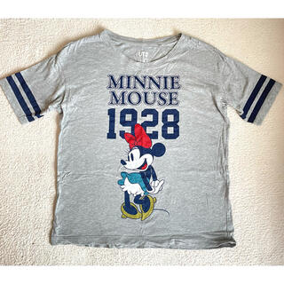 ユニクロ(UNIQLO)のミニーマウス　Tシャツ　半袖　グレー　S 1928 UT ディズニー(Tシャツ(半袖/袖なし))