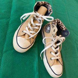 コンバース(CONVERSE)のコンバース　オールスター　ハイカット　ベージュ　レオパード(スニーカー)