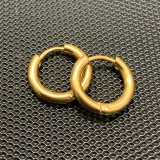 フープリングピアス 両耳ペア ゴールド 10mm(ピアス(両耳用))