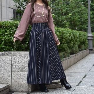 アクシーズファム(axes femme)のaxes famme フロントジップワイドパンツ(カジュアルパンツ)