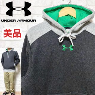 アンダーアーマー(UNDER ARMOUR)のUNDER ARMOUR アンダーアーマー 美品 刺繍ロゴ フーディ 裏起毛(パーカー)