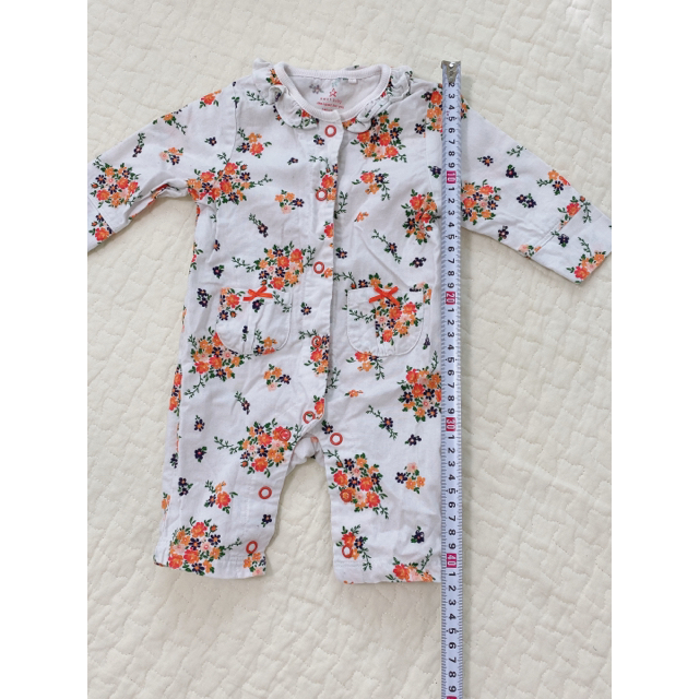 NEXT(ネクスト)のベビー服 長袖ロンパース 花柄 next baby up to 1 month キッズ/ベビー/マタニティのベビー服(~85cm)(ロンパース)の商品写真