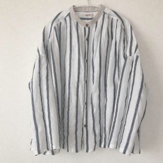 ネストローブ(nest Robe)のイチアンティークス ichi Antiquites  リネンバンドカラーシャツ(シャツ/ブラウス(長袖/七分))