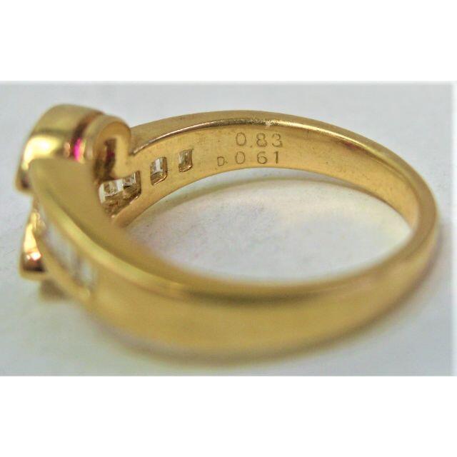 K18 0.83ct ダイヤ 0.61ctの通販 by ヨシコ's shop｜ラクマ 18金 リング 指輪 ルビー 在庫低価