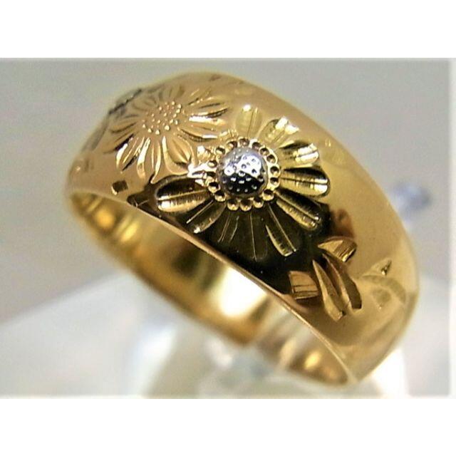 K18 18金 リング 月型甲丸 柄入 サイズ#9~9.5 結婚指輪の通販 K18 18金 リング 月型甲丸 柄入 サイズ#9~9.5 結婚指輪の通販