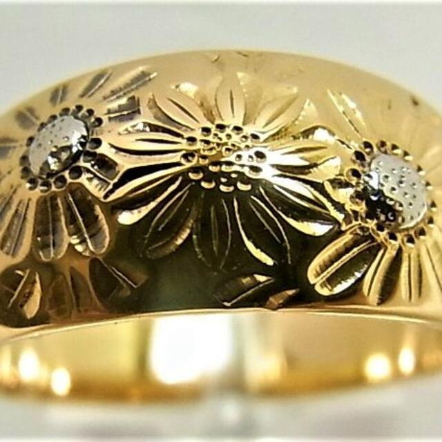 K18 18金 リング 月型甲丸 柄入 サイズ#9~9.5 結婚指輪の通販 K18 18金 リング 月型甲丸 柄入 サイズ#9~9.5 結婚指輪の通販