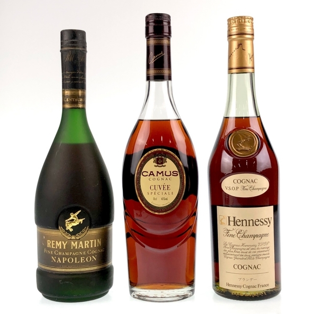 3本 REMY MARTIN CAMUS Hennessy コニャックの通販 by バイセル ラクマ ...