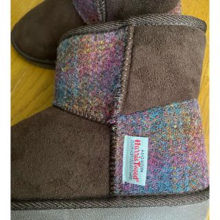 ハリスツイード(Harris Tweed)のハリスツイード　ムートンブーツ　21センチ　新品タグ付き(ブーツ)