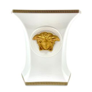 ヴェルサーチ(VERSACE)のヴェルサーチ メデューサ フラワーベース ローゼンタール 花瓶 ホワイト(花瓶)