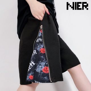 NieR　SIDE ZIP HALF WIDE PANTS　10/16処分(カジュアルパンツ)