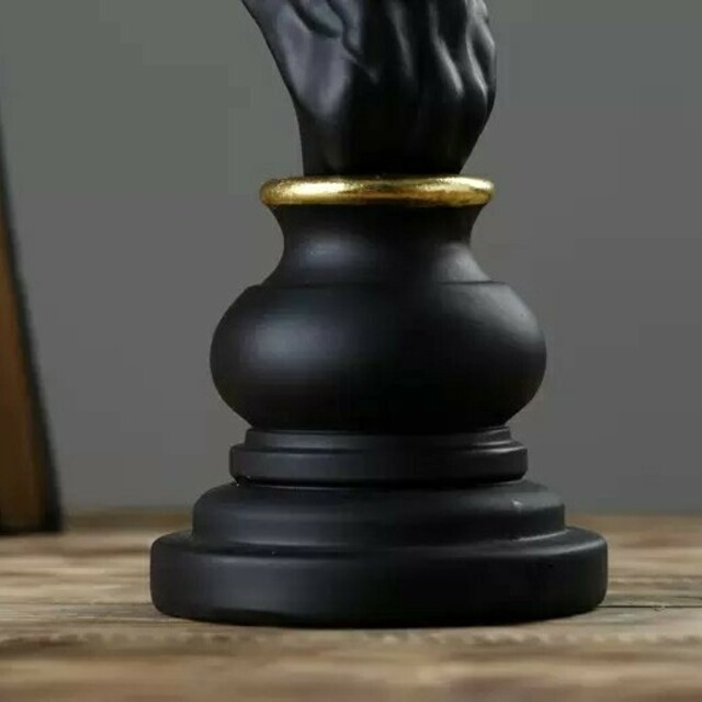 3個セット　チェス駒　特大オブジェ　ブラック 2