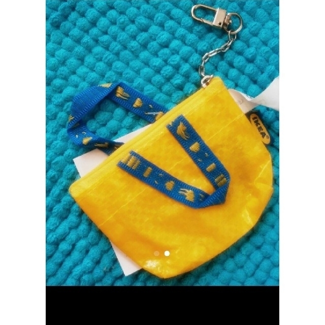 IKEA(イケア)のIKEA イケア  ブルー　ミニバッグ♪　クノーリグ   新品未使用 　黄色1個 レディースのバッグ(エコバッグ)の商品写真