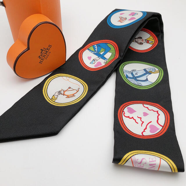 エルメス HERMES 新品未使用 ティータイム ツイリー 黒 新品 てな