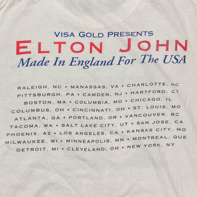 Vintage'95Elton John "Made in England" T
