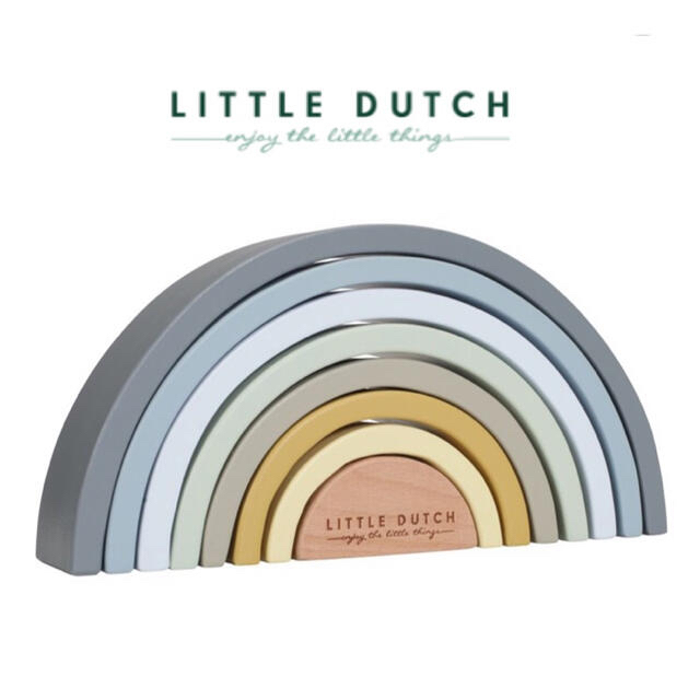 ▼ Little dutch リトルダッチ ▼ レインボータワーパズル 虹 積木