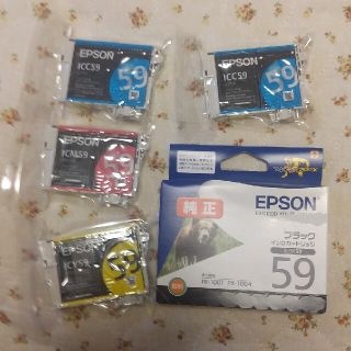 エプソン(EPSON)のエプソンインク純正59 クマ まとめて５本(PC周辺機器)