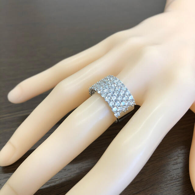 SWAROVSKI(スワロフスキー)のスターリング シルバー スワロフスキー CZ ワイド パヴェ リング *未使用 レディースのアクセサリー(リング(指輪))の商品写真