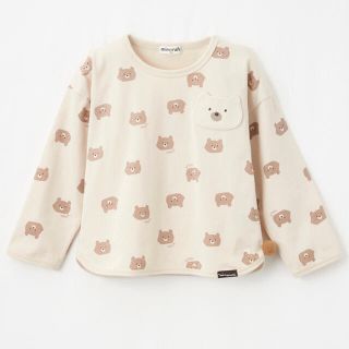 しまむら ミモランド 長袖 トップス くま(Tシャツ/カットソー)