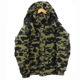 【極美品】A・BATHING APE カモフラ ファー ダウンコート  S