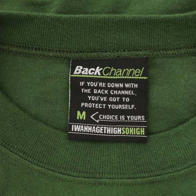 Back Channel(バックチャンネル)のバックチャンネル Tシャツ カットソー ロンT ロゴ 長袖 M カーキ /AO メンズのトップス(Tシャツ/カットソー(七分/長袖))の商品写真