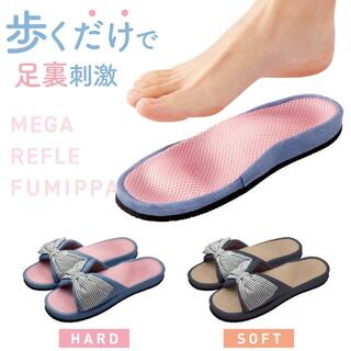 新品 ピンク メガリフレ ふみっぱ 健康サンダル レディース(サンダル)