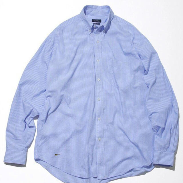 定価12100NAUTICA TOO BIG” Broad BD Shirt “Flag