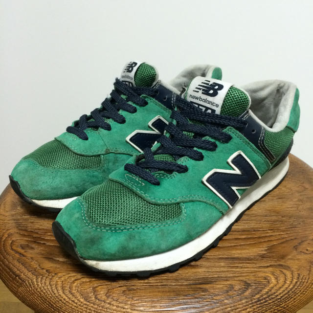 New Balance - ニューバランス 574 24cm グリーン ネイビーの通販 by