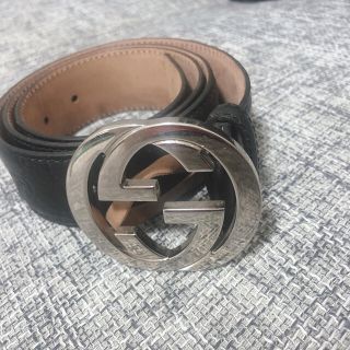 グッチ(Gucci)のGUCCI 黒革　ベルト　GUCCIシマ(ベルト)