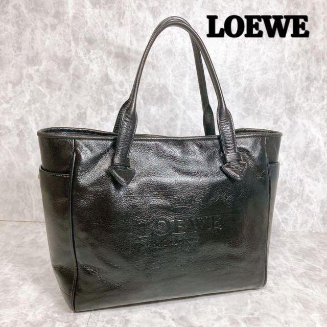 LOEWE ロエベ ヘリテージ トートバッグ レザー ブラック 黒