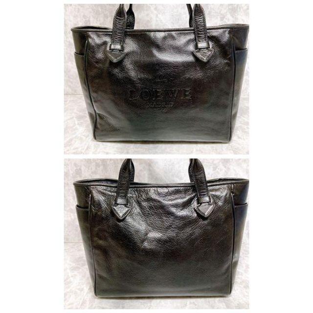 LOEWE ロエベ ヘリテージ トートバッグ レザー ブラック 黒 LOEWE ロエベ ヘリテージ トートバッグ レザー ブラック 黒