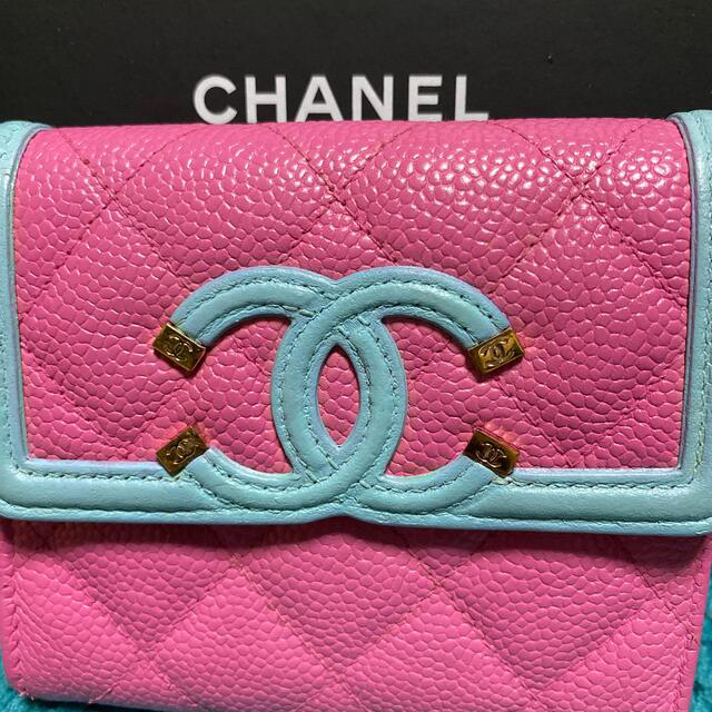 CHANEL フィリグリー 3つ折り財布