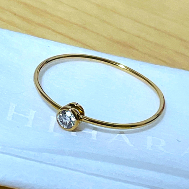 SHIHARA ONE-STONE HOOP PIERCE 03 ダイヤモンド-