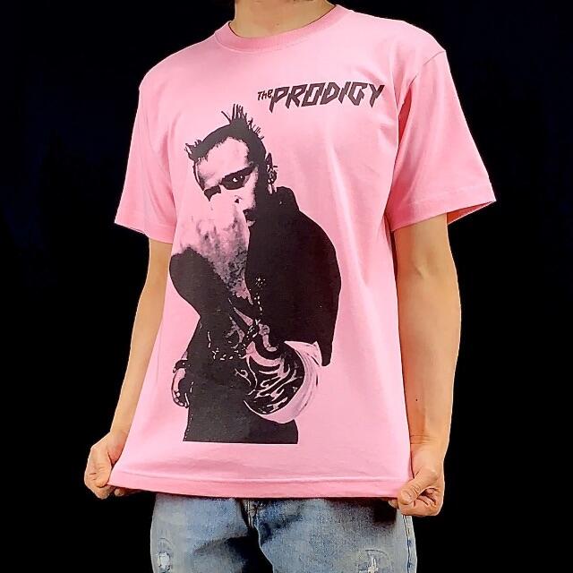【THE PRODIGY】新品 キース ビッグ プリント ピンク Tシャツ