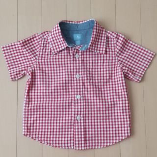 ベビーギャップ(babyGAP)のBABYGAP 半袖シャツ チェック柄 90cm(Tシャツ/カットソー)