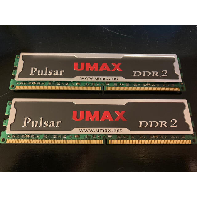 UMAX PULSAR メモリー　DDR2 800  4GB×2枚＝計8GB スマホ/家電/カメラのPC/タブレット(PCパーツ)の商品写真