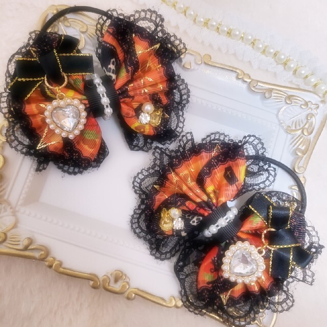 人気在庫あ ハンドメイド♡ハロウィンフリルツイン オレンジの通販 by shuu♡handmade｜ラクマ