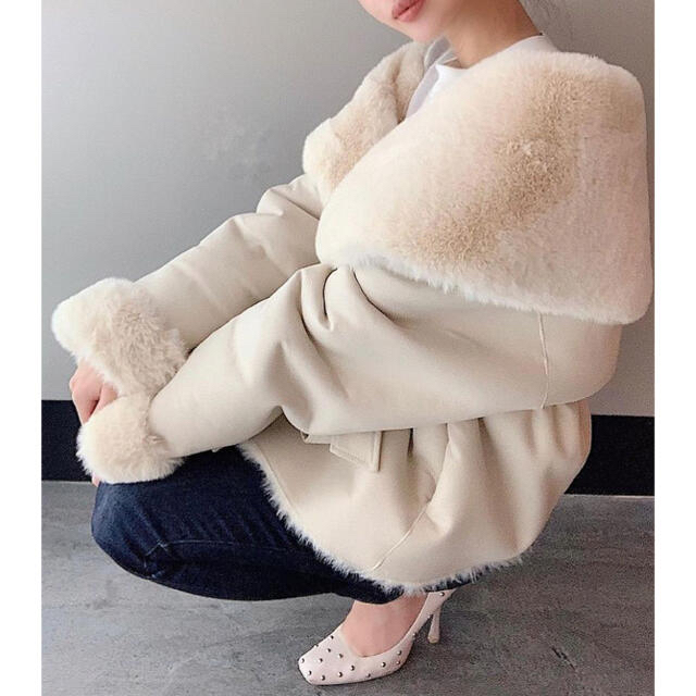 エイミーイストワール eimy istoireリバーシブルフェイクムートン