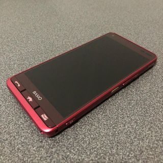 キョウセラ(京セラ)のau BASIO3 KYV43 32GB レッド SIMロック解除(スマートフォン本体)