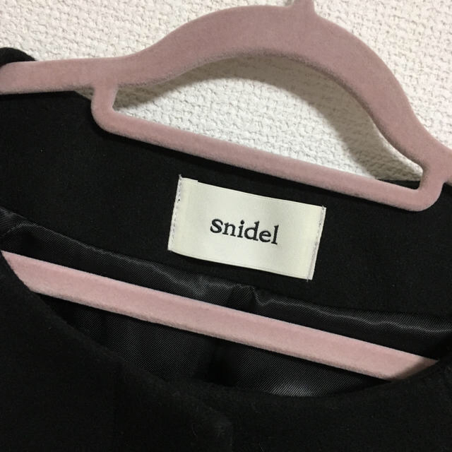 snidel♡ノーカラーAラインファーコート♡新品 2