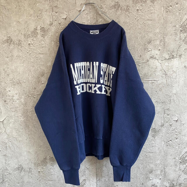 USA製 スウェット トレーナー 90s ゆるだぼ刺繍ロゴ デカロゴ bn1